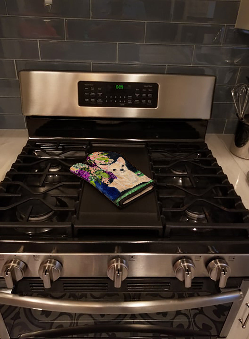 Chihuahua Oven Mitt Heat Resistant Thick Oven Mitt for Hot Pans and Oven, Kitchen Mitt Protect Hands, Cooking Baking Glove