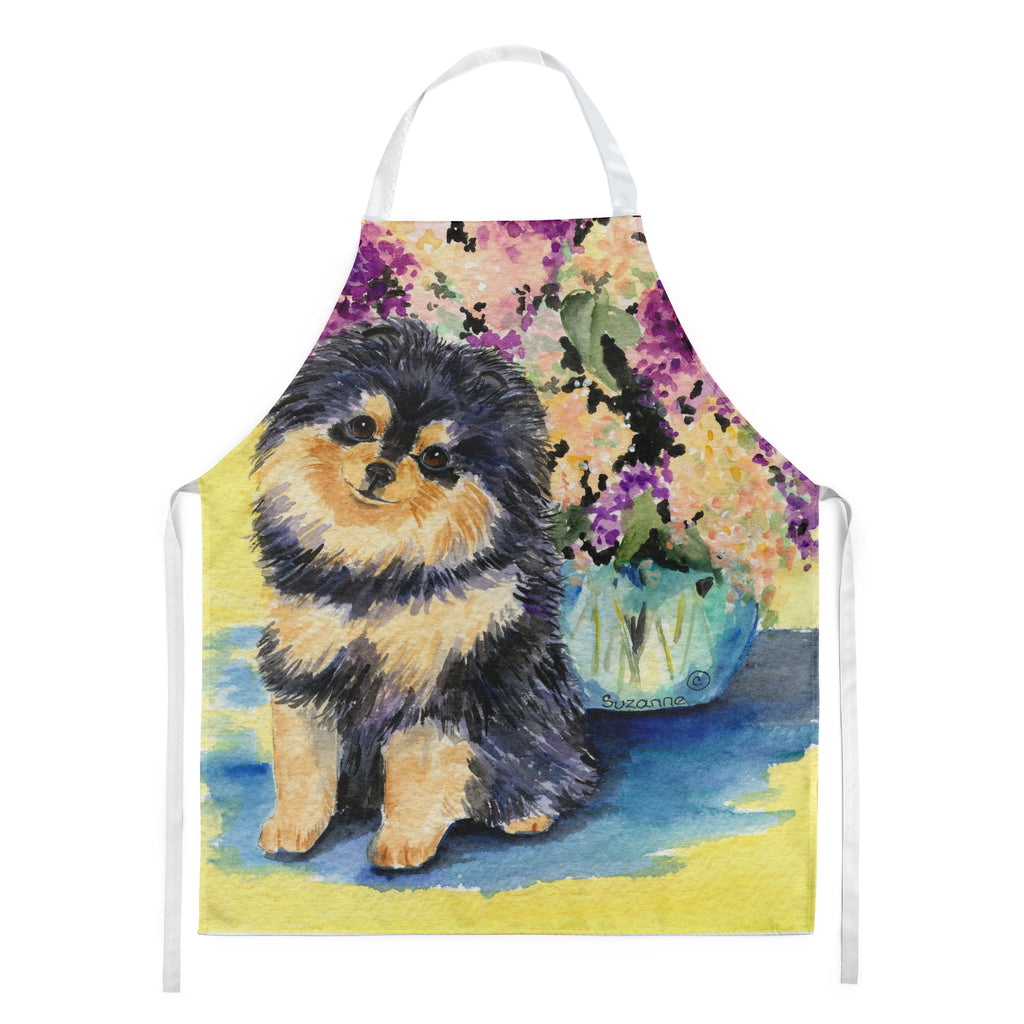 Pomeranian Apron Cooking Kitchen Server Baking Crafts Gardening for Adult Women Men, Unisex, Large, Multicolor
