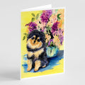 Pomeranian Greeting Cards Pack of 8 Blank Cards with Envelopes Whimsical A7 Size 5x7
