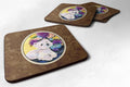 Westie Foam Coasters Set of 4 Cup Coasters for Indoor Outdoor, Tabletop Protection, Anti Slip, Mouse pad Material