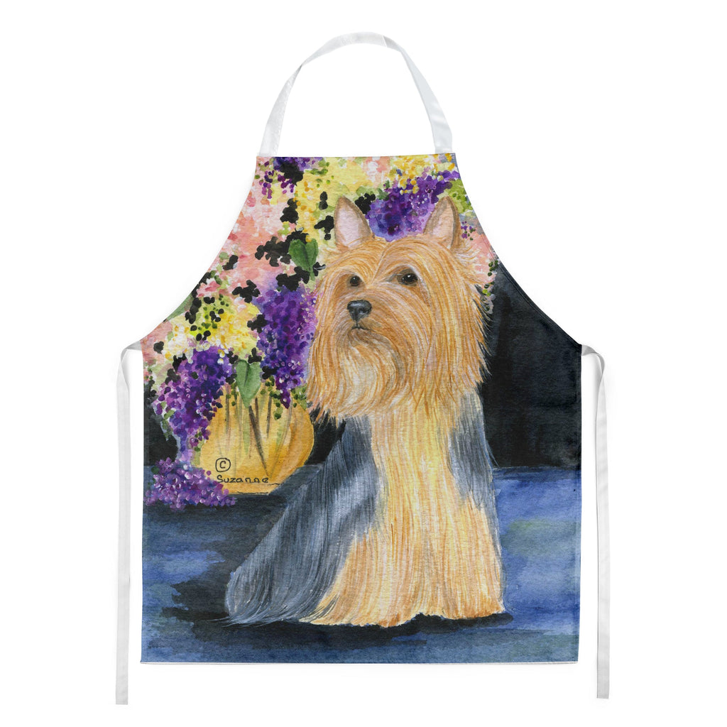 Silky Terrier Apron Cooking Kitchen Server Baking Crafts Gardening for Adult Women Men, Unisex, Large, Multicolor