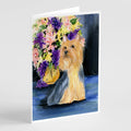 Silky Terrier Greeting Cards Pack of 8 Blank Cards with Envelopes Whimsical A7 Size 5x7