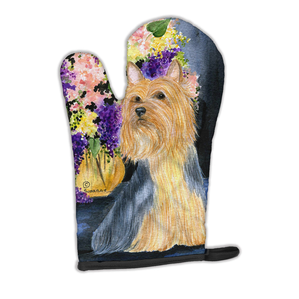 Silky Terrier Oven Mitt Heat Resistant Thick Oven Mitt for Hot Pans and Oven, Kitchen Mitt Protect Hands, Cooking Baking Glove