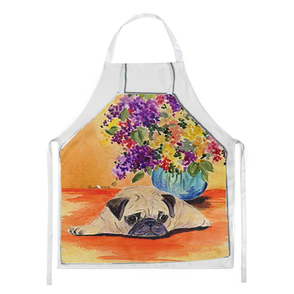 Pug Apron Cooking Kitchen Server Baking Crafts Gardening for Adult Women Men, Unisex, Large, Multicolor