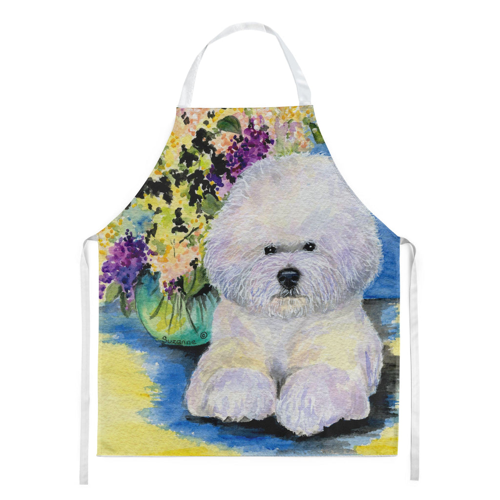 Bichon Frise Apron Cooking Kitchen Server Baking Crafts Gardening for Adult Women Men, Unisex, Large, Multicolor