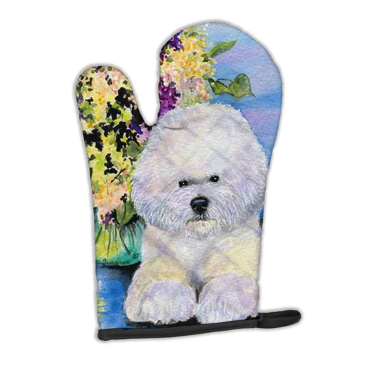 Bichon Frise Oven Mitt Heat Resistant Thick Oven Mitt for Hot Pans and Oven, Kitchen Mitt Protect Hands, Cooking Baking Glove