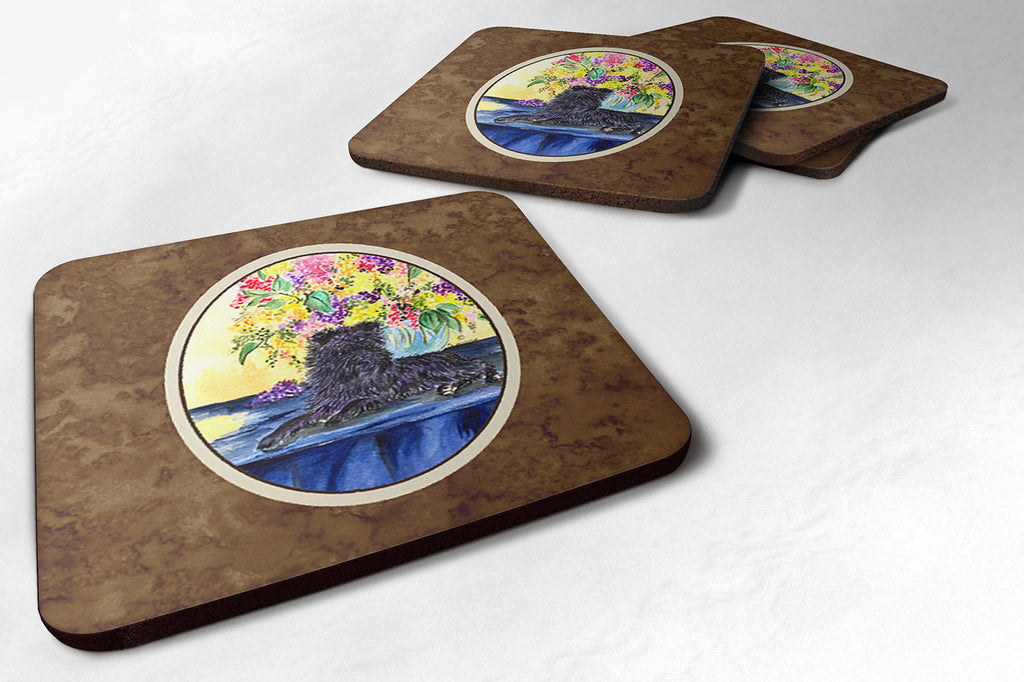 Affenpinscher Foam Coasters Set of 4 Cup Coasters for Indoor Outdoor, Tabletop Protection, Anti Slip, Mouse pad Material