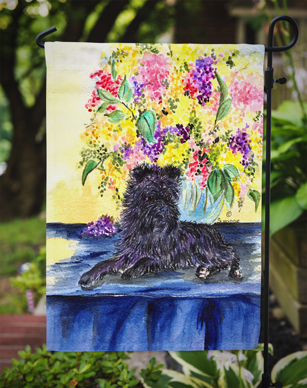 Affenpinscher Garden Flag Mailbox Decorative Yard Banner Outside Patio Artwork for Flower Beds, Garden Size, Multicolor
