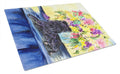 Affenpinscher Cutting Board Tempered Glass Kitchen Cutting Surface, Heat Resistant Chopping, Non-Slip Feet, Food Prep & Serving