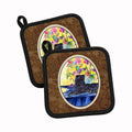 Affenpinscher Pot Holder Set of 2 Heat Resistant Quilted Hot Pads 7.5 x 7.5 Inch, Insulated Kitchen Trivets for Cooking & Baking