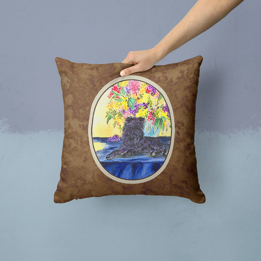 Affenpinscher Decorative Throw Pillow 14x14 Indoor Outdoor Accent Cushion, Fabric Cover with Insert for Sofa, Bed, Porch & Living Room