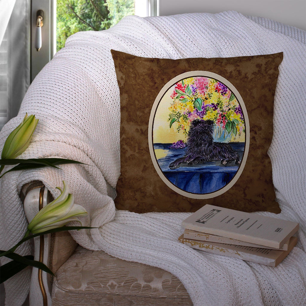 Affenpinscher Decorative Throw Pillow 14x14 Indoor Outdoor Accent Cushion, Fabric Cover with Insert for Sofa, Bed, Porch & Living Room