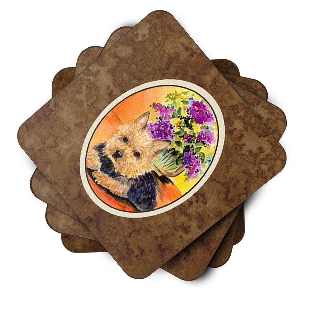 Norwich Terrier Foam Coasters Set of 4 Cup Coasters for Indoor Outdoor, Tabletop Protection, Anti Slip, Mouse pad Material