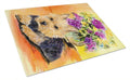 Norwich Terrier Cutting Board Tempered Glass Kitchen Cutting Surface, Heat Resistant Chopping, Non-Slip Feet, Food Prep & Serving