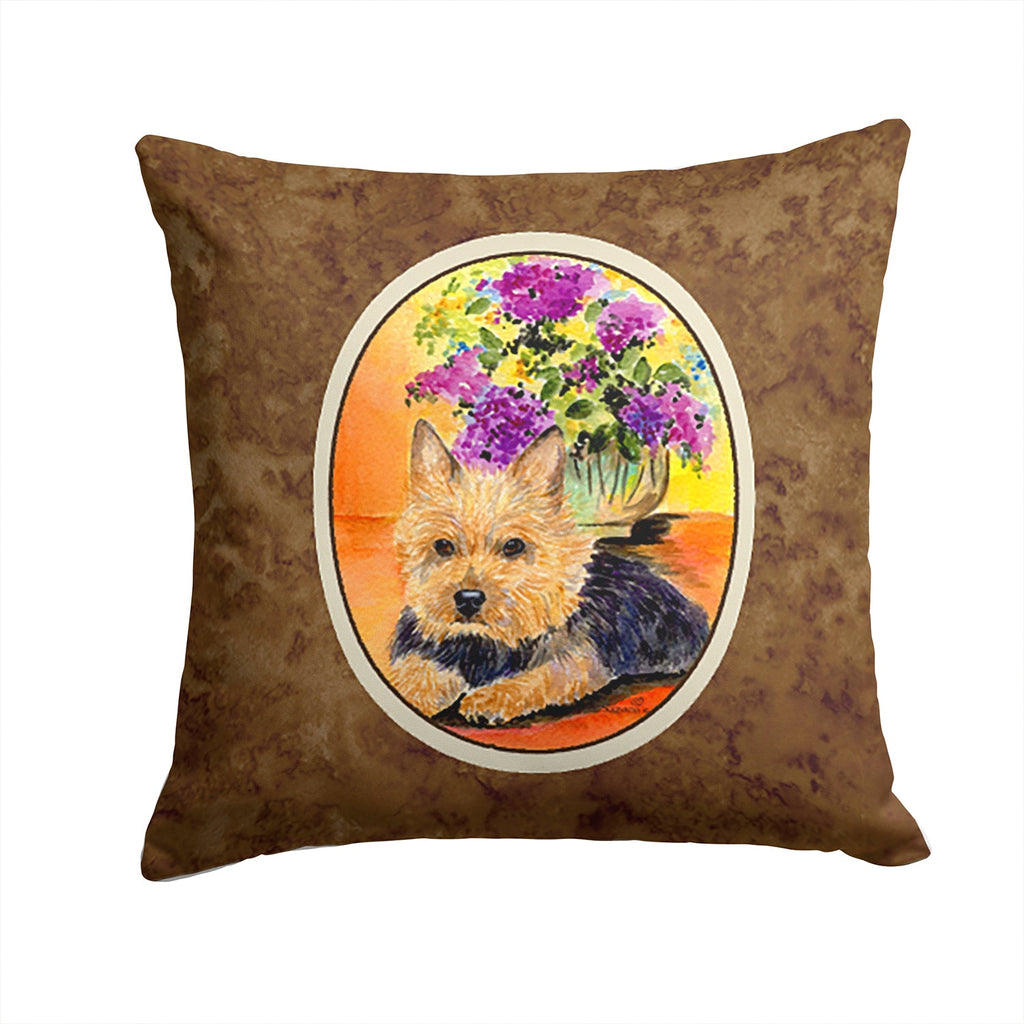 Norwich Terrier Decorative Throw Pillow 14x14 Indoor Outdoor Accent Cushion, Fabric Cover with Insert for Sofa, Bed, Porch & Living Room