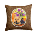Norwich Terrier Decorative Throw Pillow 14x14 Indoor Outdoor Accent Cushion, Fabric Cover with Insert for Sofa, Bed, Porch & Living Room