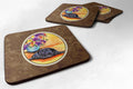 Pug Foam Coasters Set of 4 Cup Coasters for Indoor Outdoor, Tabletop Protection, Anti Slip, Mouse pad Material