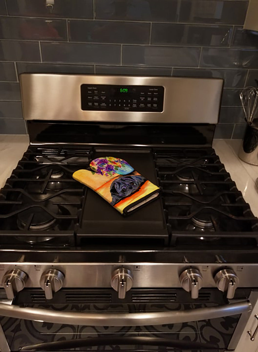 Pug Oven Mitt Heat Resistant Thick Oven Mitt for Hot Pans and Oven, Kitchen Mitt Protect Hands, Cooking Baking Glove