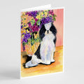Japanese Chin Greeting Cards Pack of 8 Blank Cards with Envelopes Whimsical A7 Size 5x7