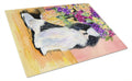 Japanese Chin Cutting Board Tempered Glass Kitchen Cutting Surface, Heat Resistant Chopping, Non-Slip Feet, Food Prep & Serving