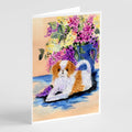Japanese Chin Greeting Cards Pack of 8 Blank Cards with Envelopes Whimsical A7 Size 5x7
