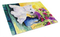 Westie Cutting Board Tempered Glass Kitchen Cutting Surface, Heat Resistant Chopping, Non-Slip Feet, Food Prep & Serving