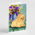 Pomeranian Greeting Cards Pack of 8 Blank Cards with Envelopes Whimsical A7 Size 5x7