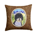 Portuguese Water Dog Decorative Throw Pillow 14x14 Indoor Outdoor Accent Cushion, Fabric Cover with Insert for Sofa, Bed, Porch & Living Room