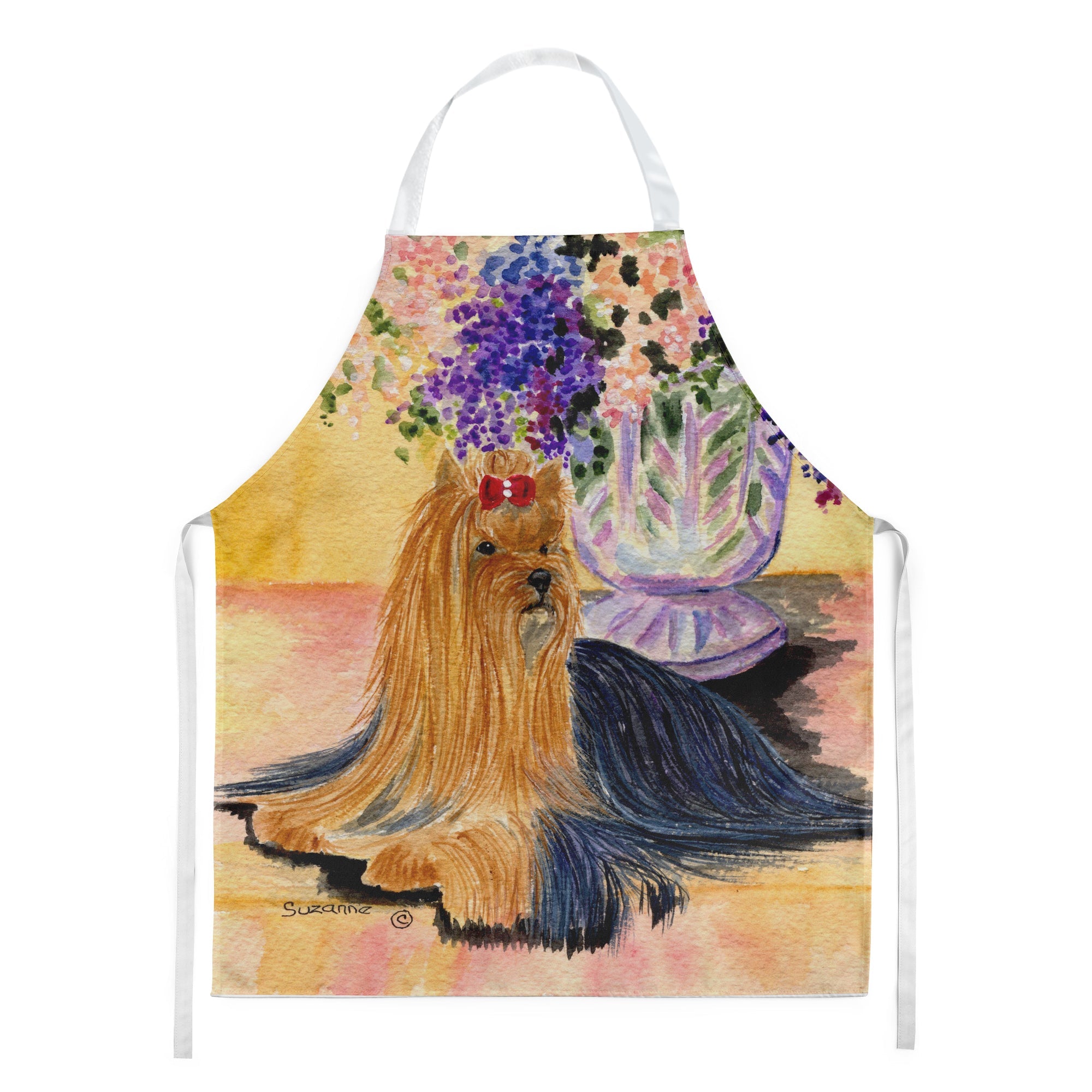 Yorkie Apron Cooking Kitchen Server Baking Crafts Gardening for Adult Women Men, Unisex, Large, Multicolor