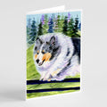Sheltie Greeting Cards Pack of 8 Blank Cards with Envelopes Whimsical A7 Size 5x7