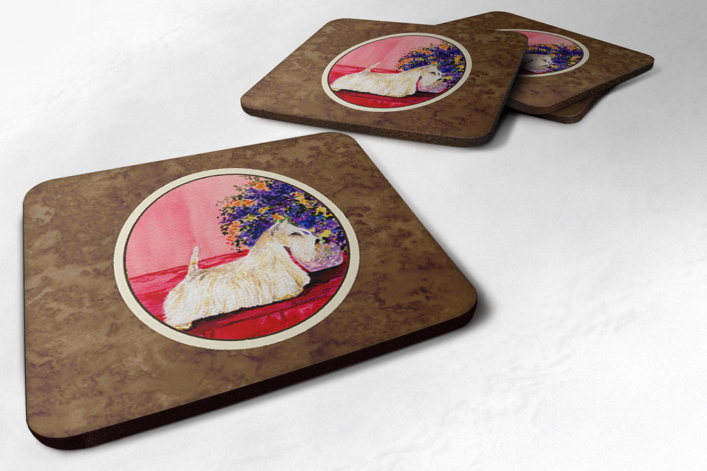 Scottish Terrier Foam Coasters Set of 4 Cup Coasters for Indoor Outdoor, Tabletop Protection, Anti Slip, Mouse pad Material