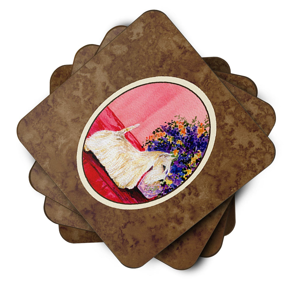 Scottish Terrier Foam Coasters Set of 4 Cup Coasters for Indoor Outdoor, Tabletop Protection, Anti Slip, Mouse pad Material
