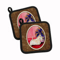Scottish Terrier Pot Holder Set of 2 Heat Resistant Quilted Hot Pads 7.5 x 7.5 Inch, Insulated Kitchen Trivets for Cooking & Baking