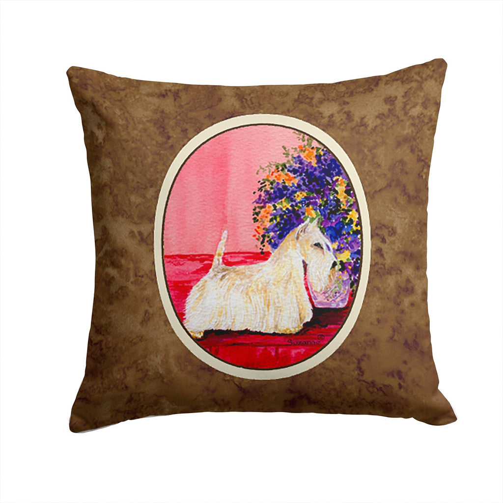 Scottish Terrier Decorative Throw Pillow 14x14 Indoor Outdoor Accent Cushion, Fabric Cover with Insert for Sofa, Bed, Porch & Living Room