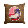 Scottish Terrier Decorative Throw Pillow 14x14 Indoor Outdoor Accent Cushion, Fabric Cover with Insert for Sofa, Bed, Porch & Living Room