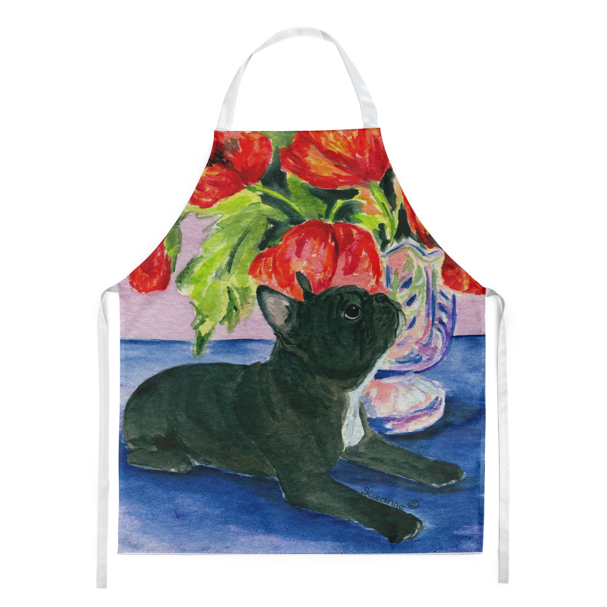 French Bulldog Apron Cooking Kitchen Server Baking Crafts Gardening for Adult Women Men, Unisex, Large, Multicolor