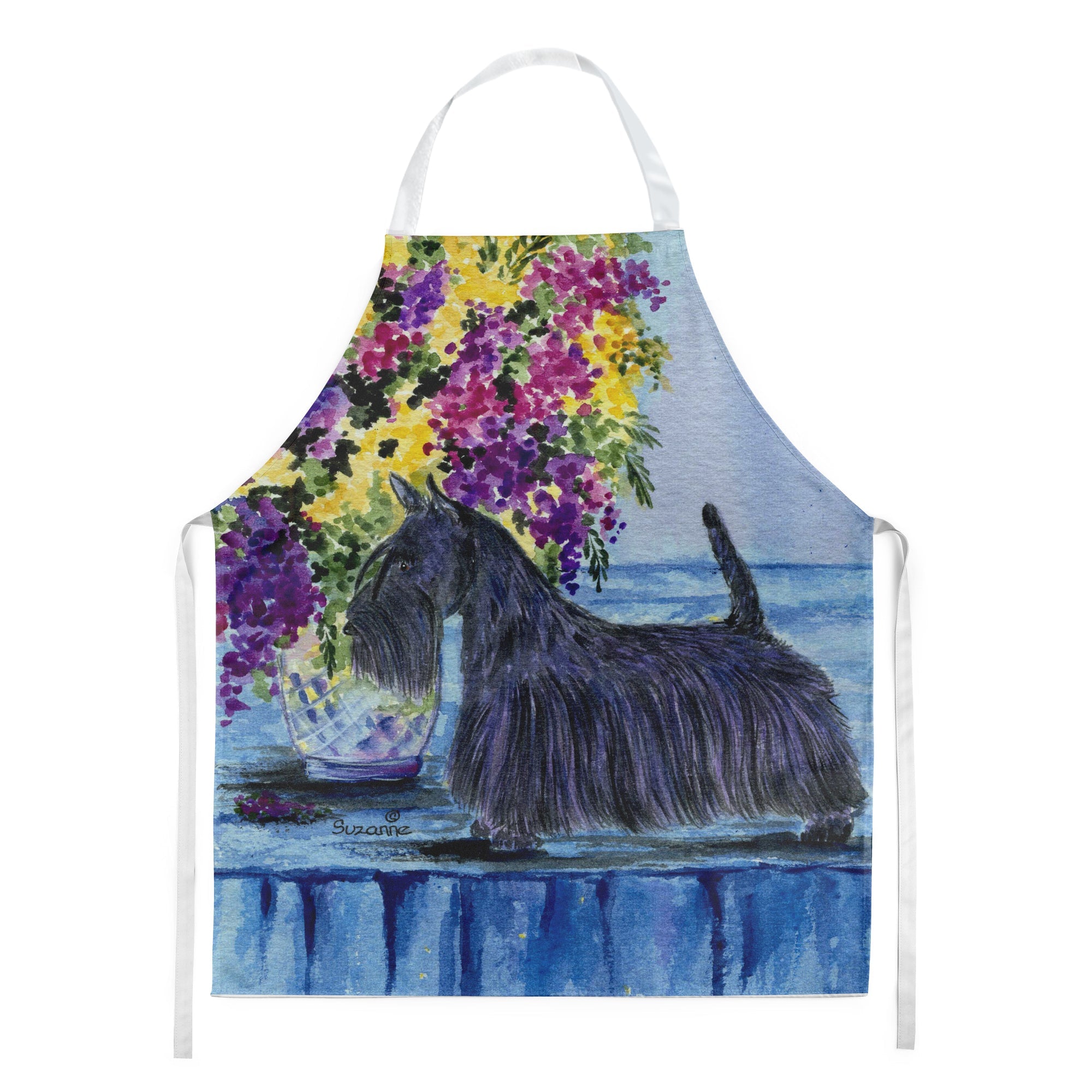 Scottish Terrier Apron Cooking Kitchen Server Baking Crafts Gardening for Adult Women Men, Unisex, Large, Multicolor