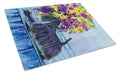 Scottish Terrier Cutting Board Tempered Glass Kitchen Cutting Surface, Heat Resistant Chopping, Non-Slip Feet, Food Prep & Serving