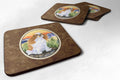 English Toy Spaniel Foam Coasters Set of 4 Cup Coasters for Indoor Outdoor, Tabletop Protection, Anti Slip, Mouse pad Material