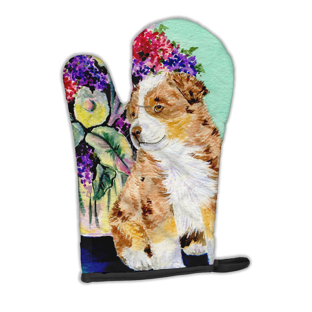 Australian Shepherd Oven Mitt Heat Resistant Thick Oven Mitt for Hot Pans and Oven, Kitchen Mitt Protect Hands, Cooking Baking Glove