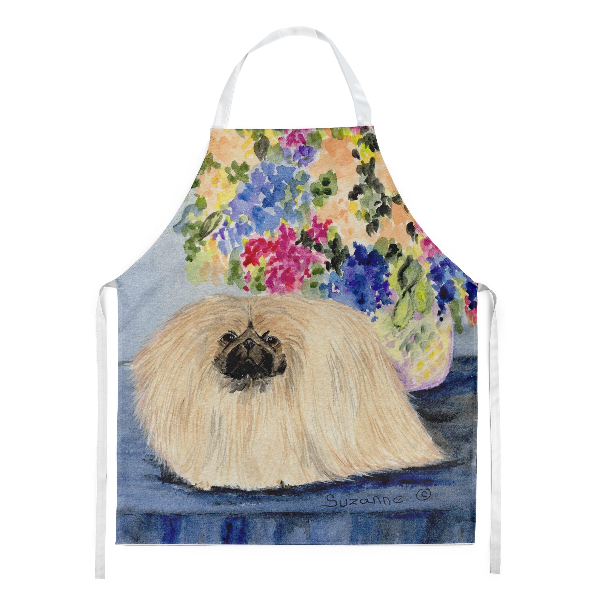 Pekingese Apron Cooking Kitchen Server Baking Crafts Gardening for Adult Women Men, Unisex, Large, Multicolor