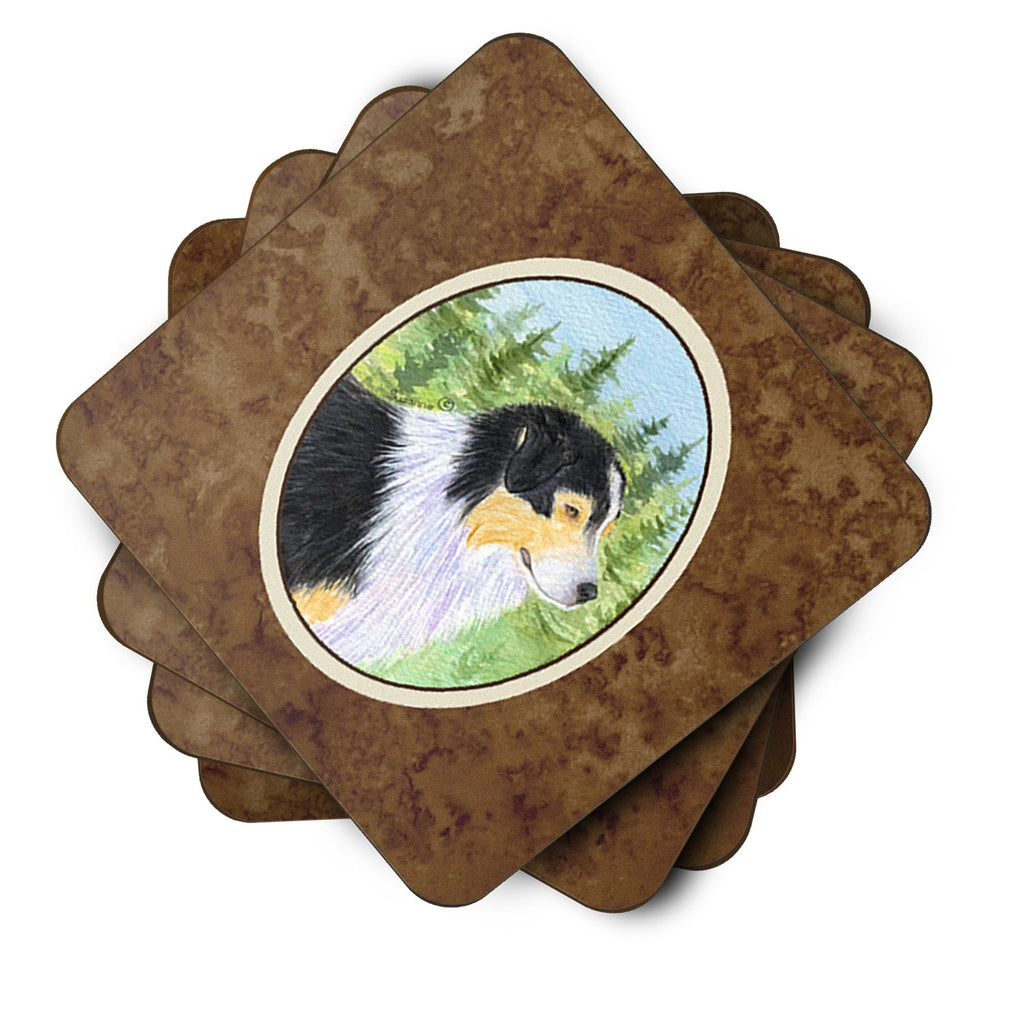 Australian Shepherd Foam Coasters Set of 4 Cup Coasters for Indoor Outdoor, Tabletop Protection, Anti Slip, Mouse pad Material