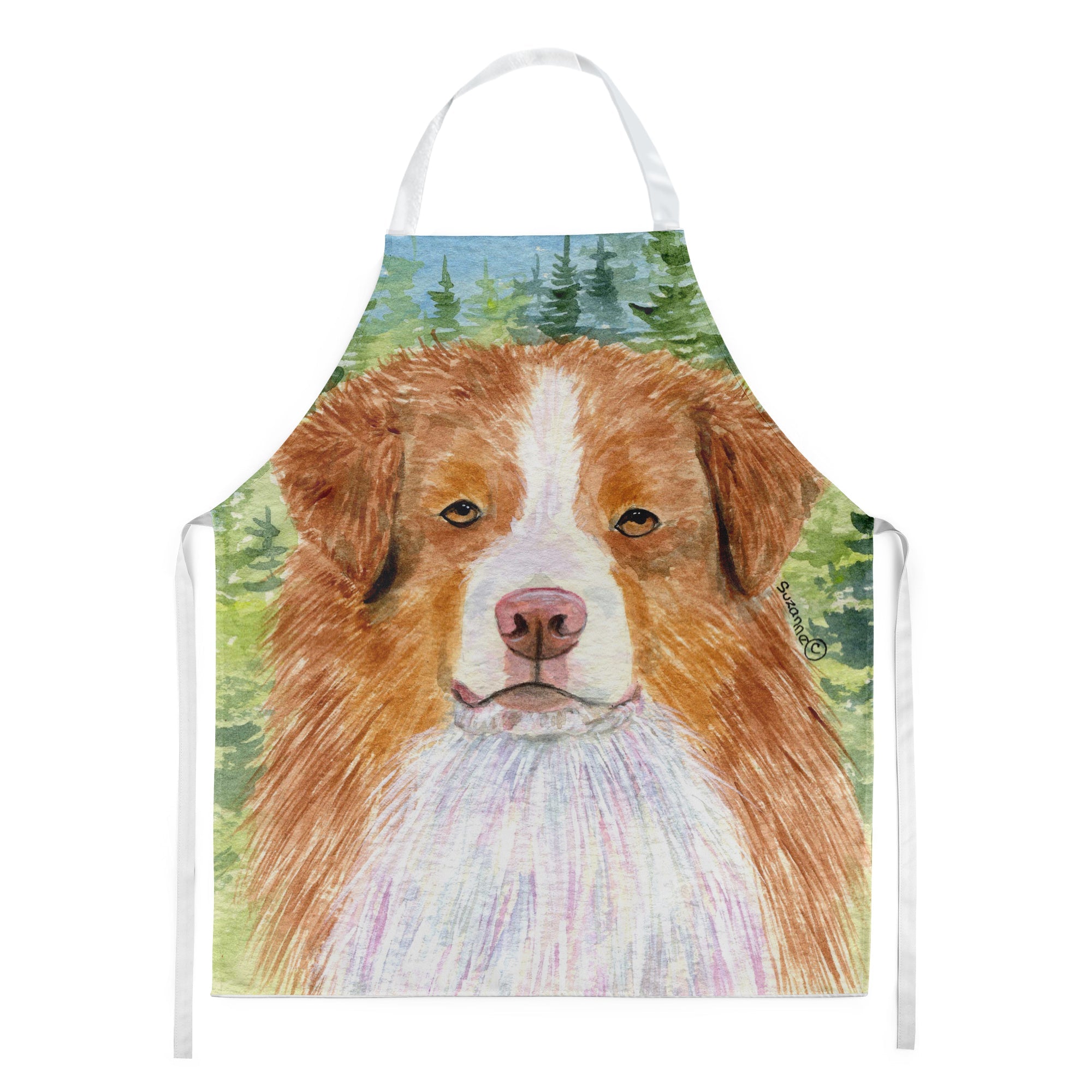 Australian Shepherd Apron Cooking Kitchen Server Baking Crafts Gardening for Adult Women Men, Unisex, Large, Multicolor