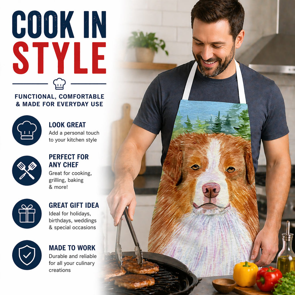 Australian Shepherd Apron Cooking Kitchen Server Baking Crafts Gardening for Adult Women Men, Unisex, Large, Multicolor