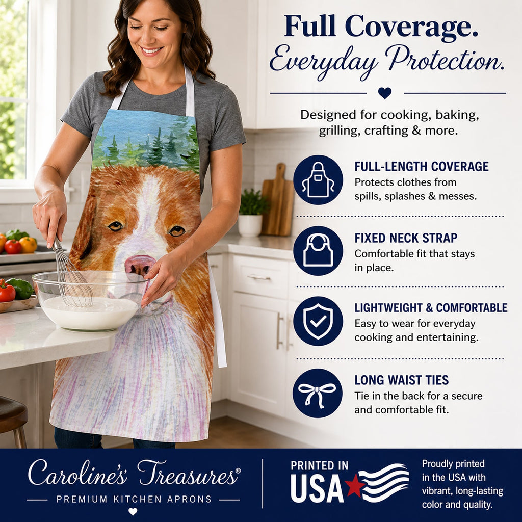 Australian Shepherd Apron Cooking Kitchen Server Baking Crafts Gardening for Adult Women Men, Unisex, Large, Multicolor