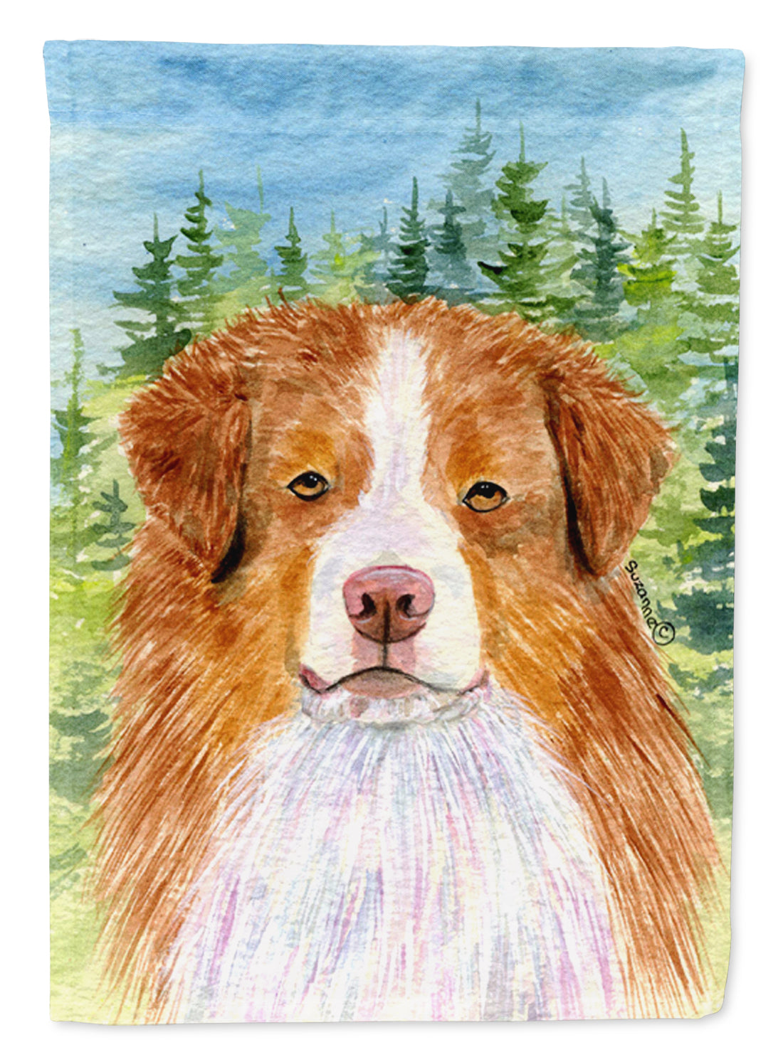 Australian Shepherd House Flag 28x40 Porch Sleeve Pole Decorative Outside Yard Banner Artwork Wall Hanging, Polyester