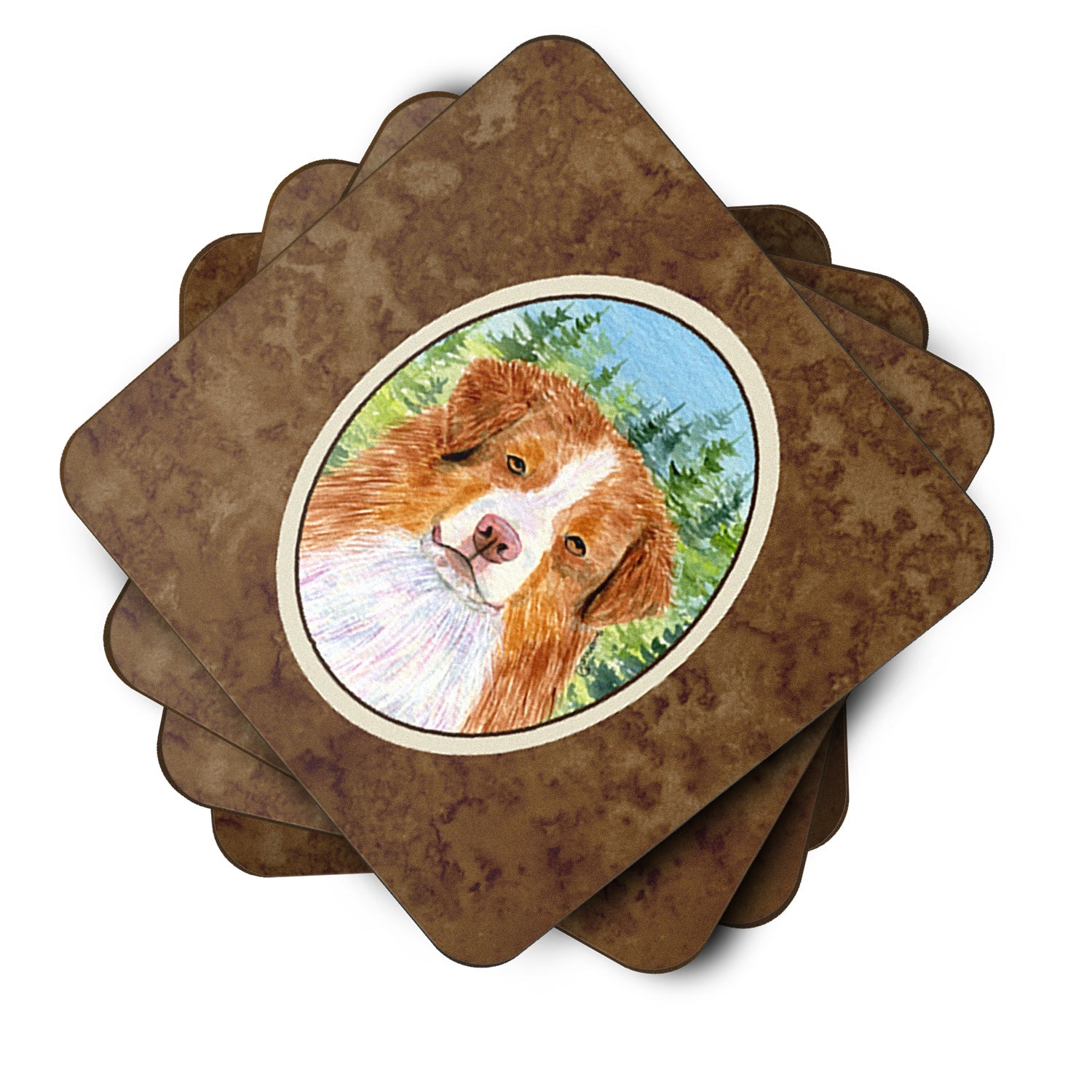 Australian Shepherd Foam Coasters Set of 4 Cup Coasters for Indoor Outdoor, Tabletop Protection, Anti Slip, Mouse pad Material