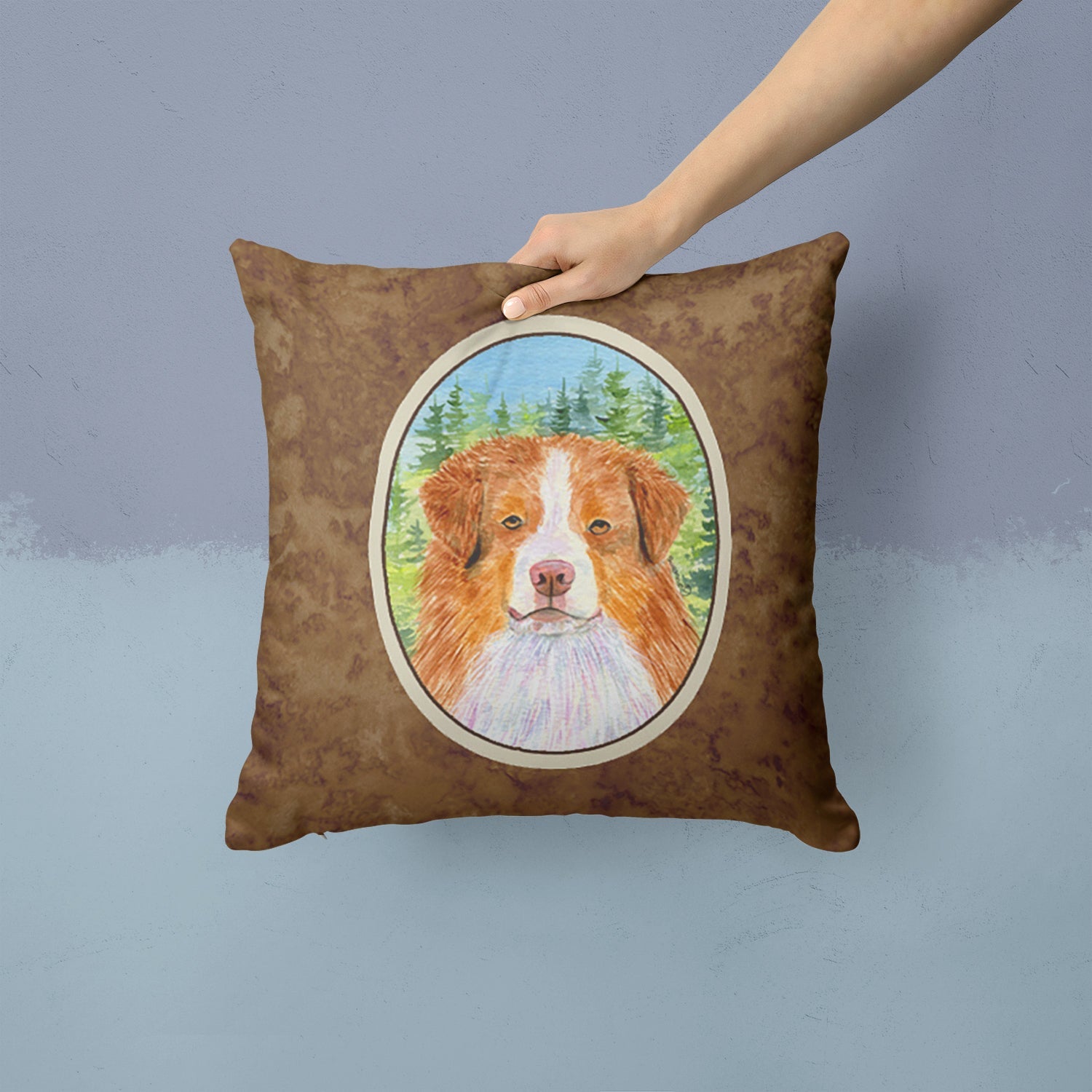 Australian Shepherd Decorative Throw Pillow 14x14 Indoor Outdoor Accent Cushion, Fabric Cover with Insert for Sofa, Bed, Porch & Living Room