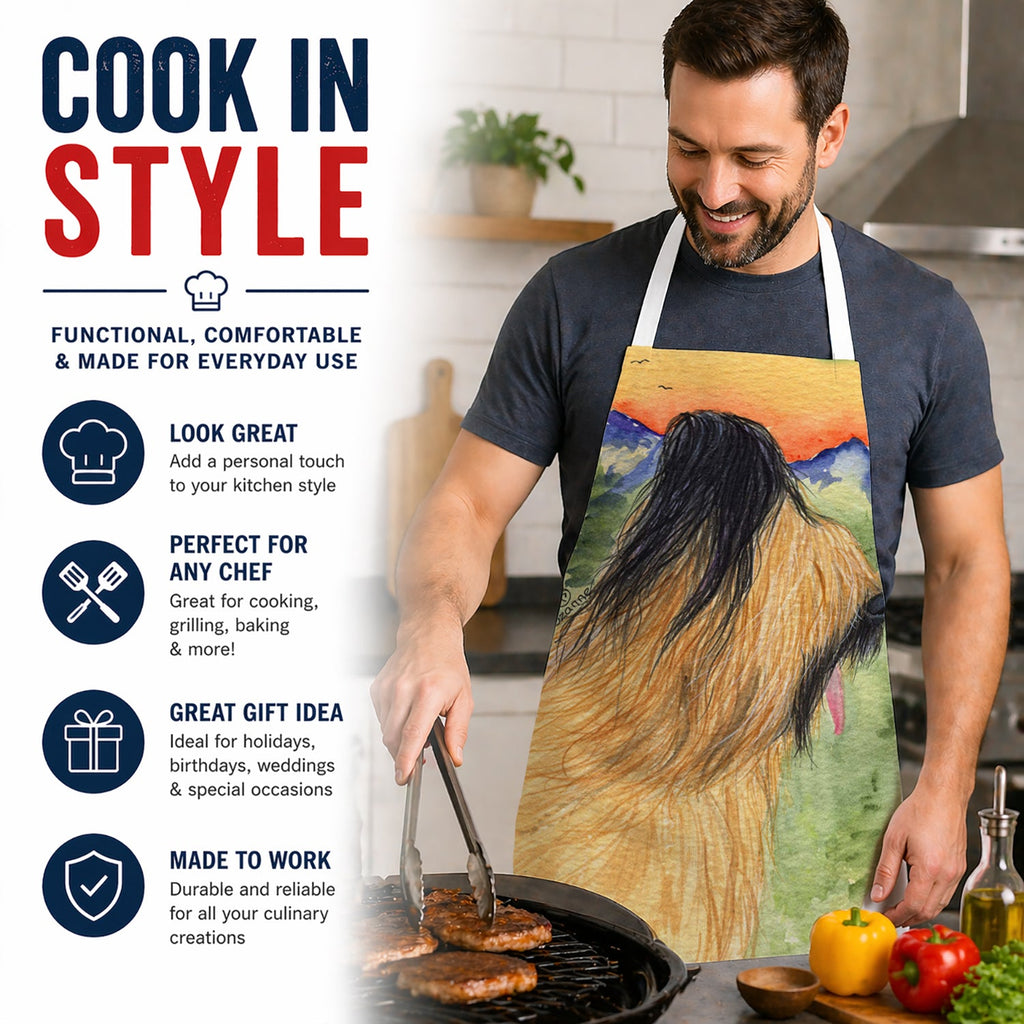 Briard Apron Cooking Kitchen Server Baking Crafts Gardening for Adult Women Men, Unisex, Large, Multicolor