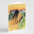 Briard Greeting Cards Pack of 8 Blank Cards with Envelopes Whimsical A7 Size 5x7